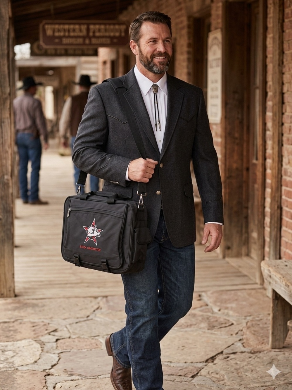 PBR Messenger Bag NEW Professional Bull Riders Vintage  Logo Laptop Messenger